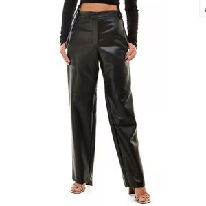 WAYF Faux Leather Pants